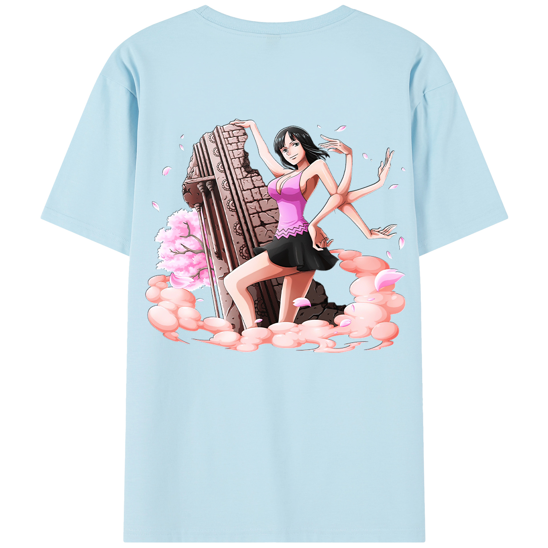 ワンピース ニコ・ロビン ONE PIECE Nico Robin 綿100％半袖Tシャツ（背面プリント）